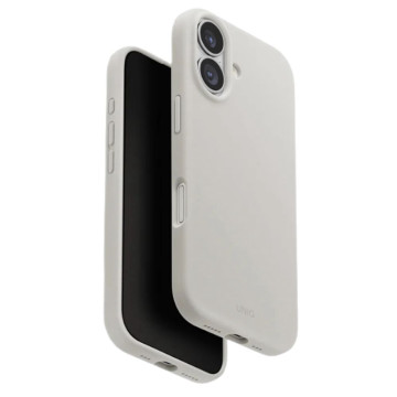 Чехол Uniq Lino с поддержкой MagSafe для iPhone 17 (Серый)