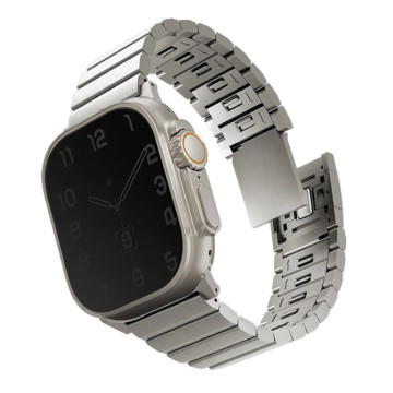 Ремешок Uniq Strova MAG для Apple Watch 44/45/46/49 мм нержавеющая сталь (Серебряный)