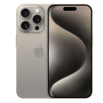 Телефон Apple iPhone 15 Pro Max 256 ГБ, eSim (электронная SIM-карта), цвет: натуральный титан (Natural Titanium)