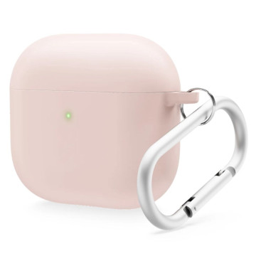 Чехол Elago для AirPods 4 Liquid Hybrid с карабином (Розовый)